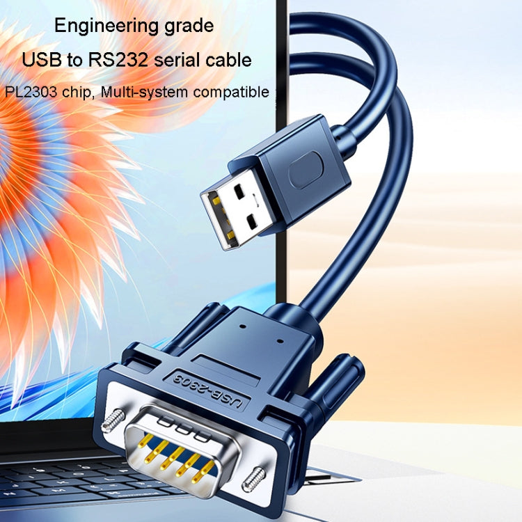 JINGHUA USB To RS232 Serial Cable DB9 Pin COM Port Computer Converter, Length: 2m - RS485 / RS232 Series by JINGHUA | Online Shopping UK | buy2fix