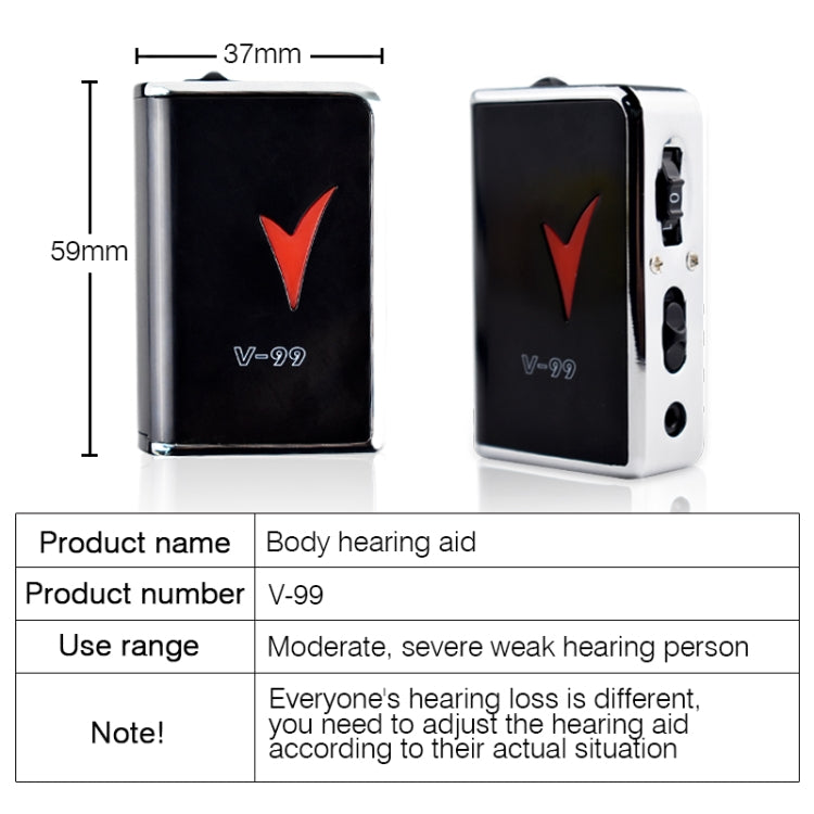 V99 Box Sound Amplifier Aid Hearing Aid Earphone - Hearing Aids by buy2fix | Online Shopping UK | buy2fix