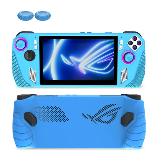 For ASUS ROG Ally Game Console Silicone Protective Cover + Button Cap Set Pocket Gaming Accessories(Blue) - Accessories by buy2fix | Online Shopping UK | buy2fix
