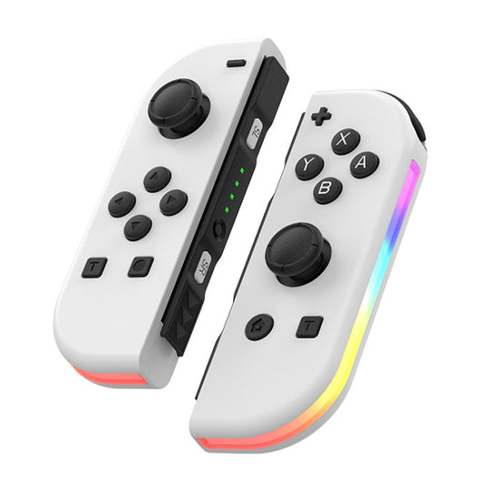 JOY-02 Gaming Left And Right Handle With RGB Lights Body Feel Bluetooth Gamepad For Switch / Switch OLED / Switch Pro / Switch Lite / Switch Joycon(White) - Gamepads by buy2fix | Online Shopping UK | buy2fix