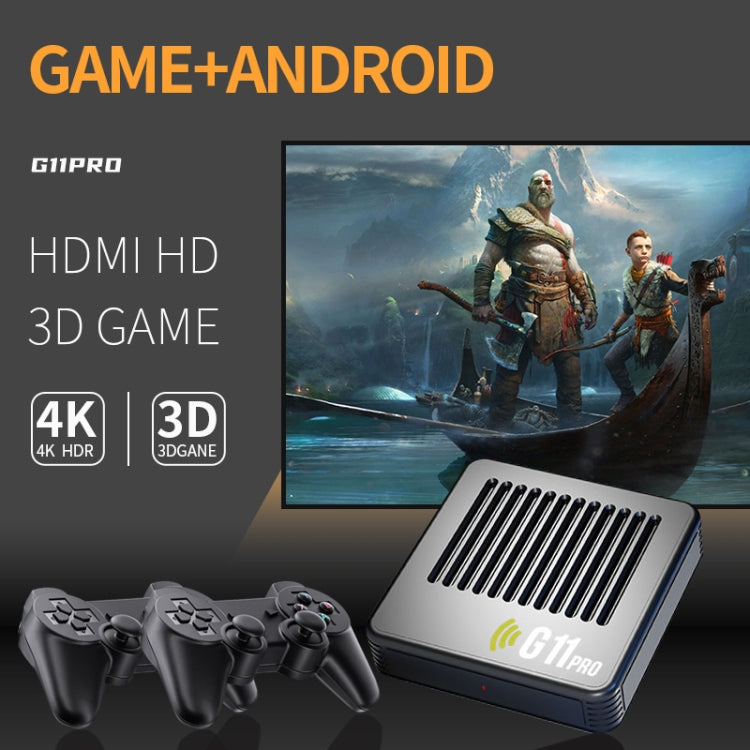 G11 PRO Game Machine TV Box Dual System HDMI HD 4K Retro Arcade, Style: 128G 40,000+ Games - Pocket Console by buy2fix | Online Shopping UK | buy2fix