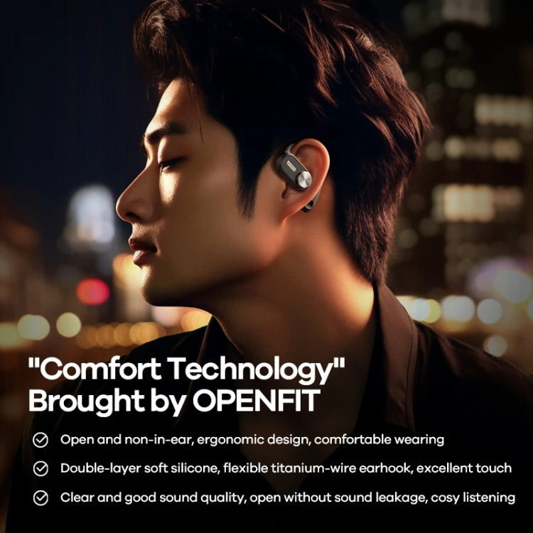 REMAX OpenBuds P3 Metal Open-Ear OWS Wireless Bluetooth Earphone(Black) - Bluetooth Earphone by REMAX | Online Shopping UK | buy2fix