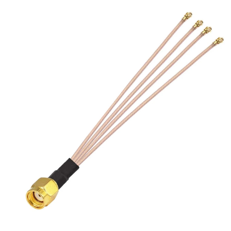 1 In 4 IPX To RPSMAJ RG178 Pigtail WIFI Antenna Extension Cable Jumper(15cm) - Connectors by buy2fix | Online Shopping UK | buy2fix