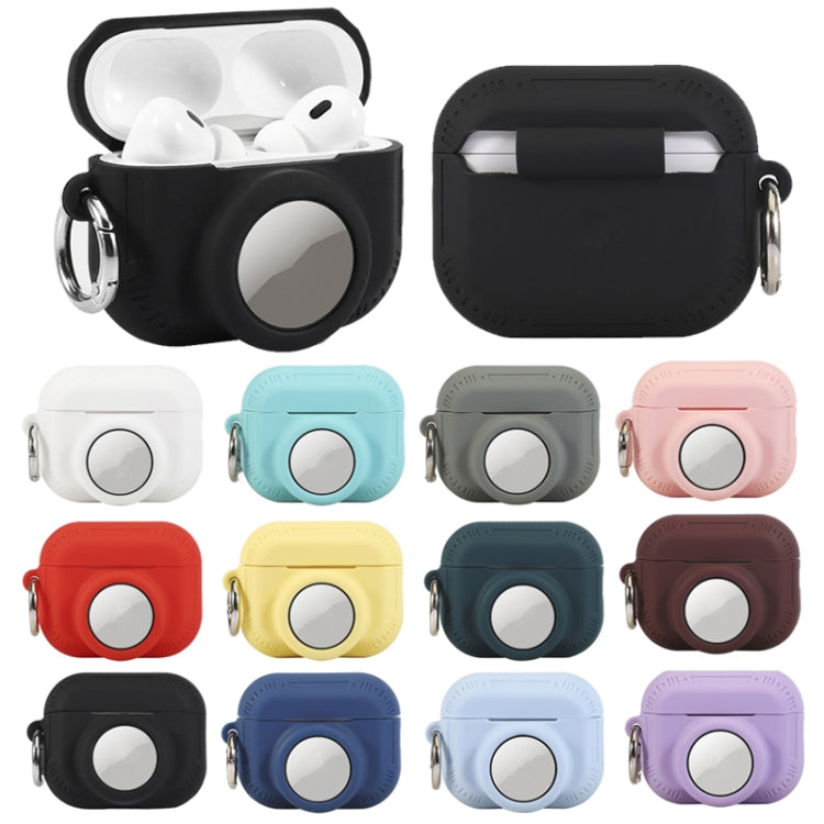 For AirPods Pro 2 / Airtag 2 In 1 All-inclusive Silicone Anti-drop Protection Case(Black) - For AirPods Pro 2 by buy2fix | Online Shopping UK | buy2fix