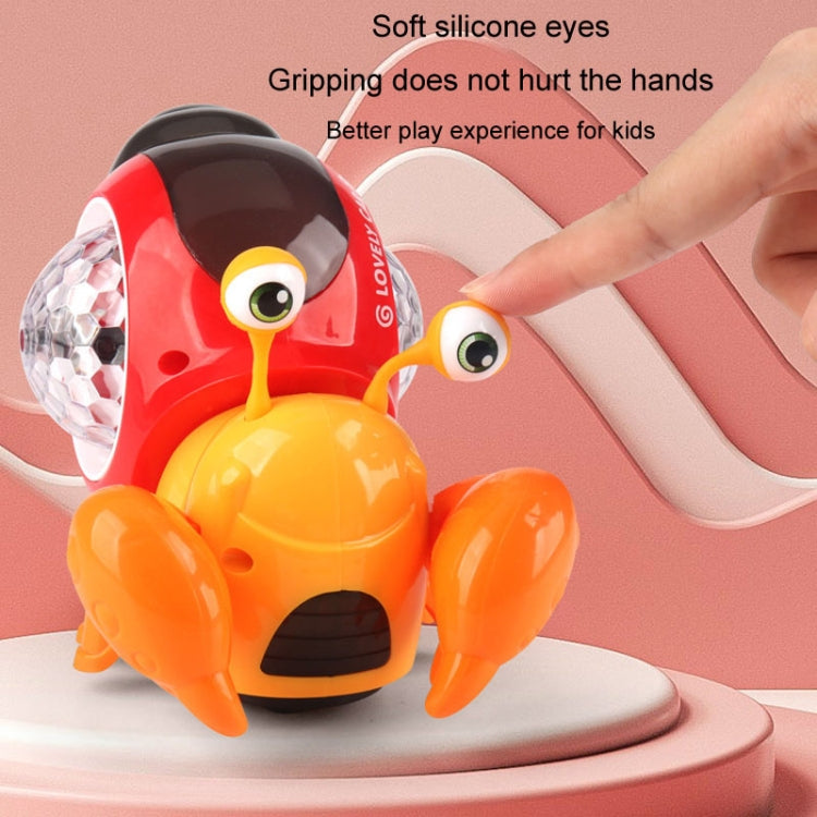 Crawling Hermit Crab Educational Electrical Toys Universal Music Light Projection Cartoon Children Toys(Orange) - Electronic Pets by buy2fix | Online Shopping UK | buy2fix