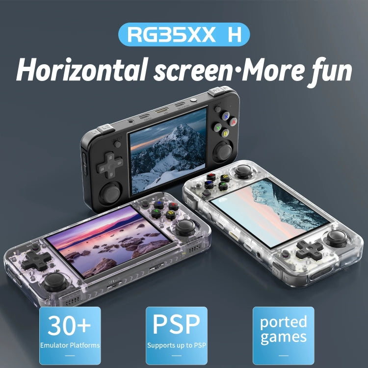 ANBERNIC RG35XX H Handheld Game Console 3.5 Inch IPS Screen Linux System 64GB(Black) - Pocket Console by ANBERNIC | Online Shopping UK | buy2fix
