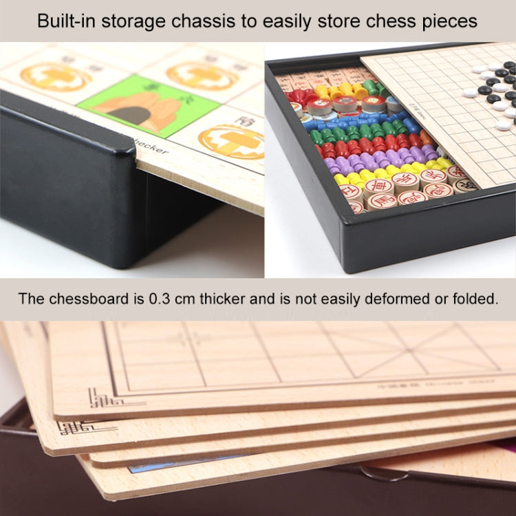 7 in 1 B Model Wooden Multifunctional Parent-Child Interactive Children Educational Chessboard Toy Set - Table Games by buy2fix | Online Shopping UK | buy2fix