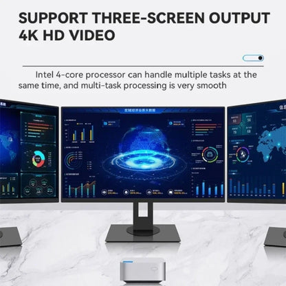 T8Plus Alder Lake-N100 4K Dual Band WIFI Bluetooth Office Game Portable Mini PC, Spec: 8G 1TB UK Plug - Windows Mini PCs by buy2fix | Online Shopping UK | buy2fix