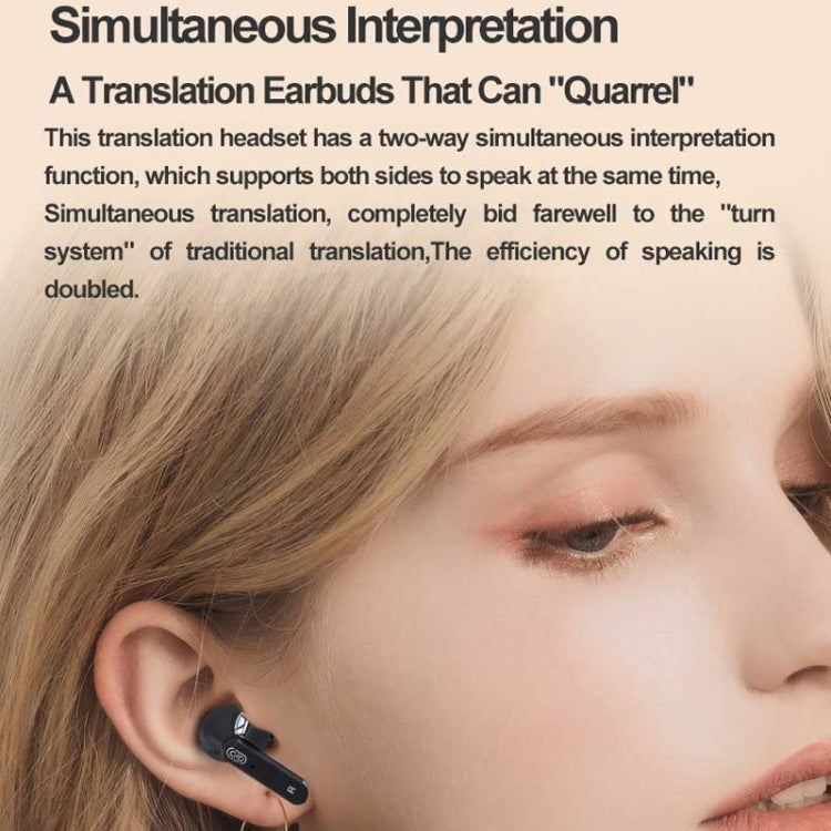 Hishell Y113 Smart Voice Translator Earphone Wireless Earbuds Real Time Instant Online 40 Languages Translate Earphone(Black) -  by Hishell | Online Shopping UK | buy2fix