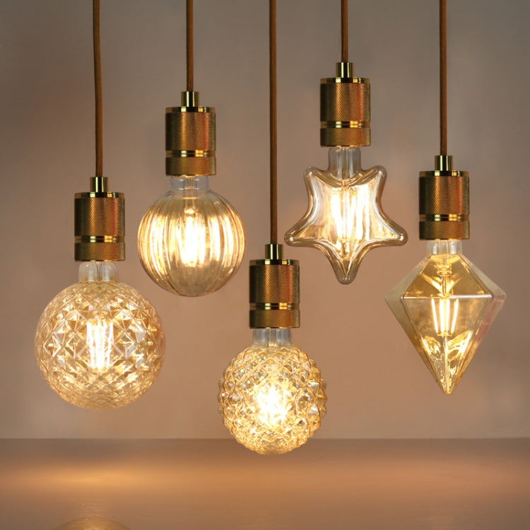 E27 Screw Port LED Vintage Light Shaped Decorative Illumination Bulb, Style: G125 Inner Pineapple Transparent(110V 4W 2700K) - LED Blubs & Tubes by buy2fix | Online Shopping UK | buy2fix