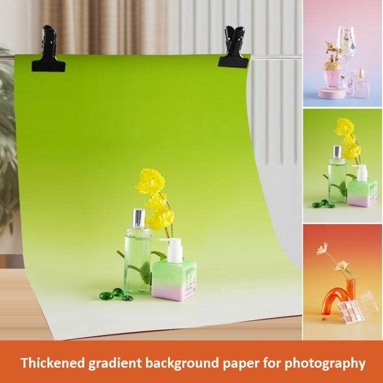 57 x 87cm Double-sided Gradient Background Paper Atmospheric Still Life Photography Props(Green+Fruit Green) - Gradient Color by buy2fix | Online Shopping UK | buy2fix