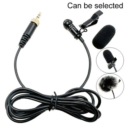 3.5mm Straight Internal Thread Plug Wireless Transmitting Lavalier Microphone, Length: 5m(Sponge Cover+Rabbit Fur Windproof Cover) - Microphone by buy2fix | Online Shopping UK | buy2fix