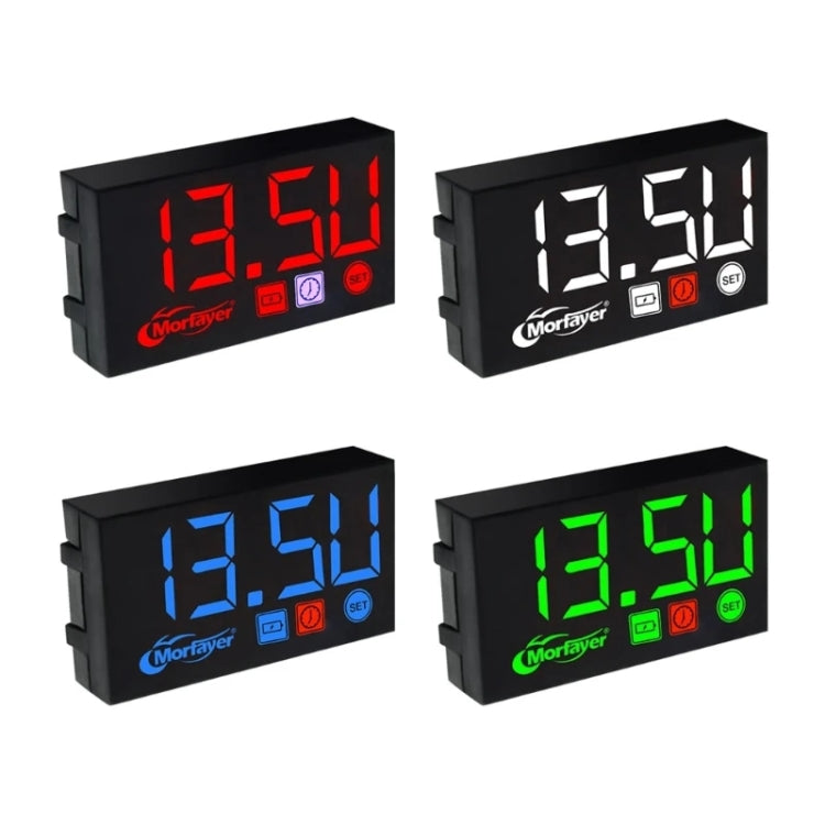 Compact LED Digital Display Time Voltmeter, Specification: 3 in 1 White - Electrical Instruments by buy2fix | Online Shopping UK | buy2fix