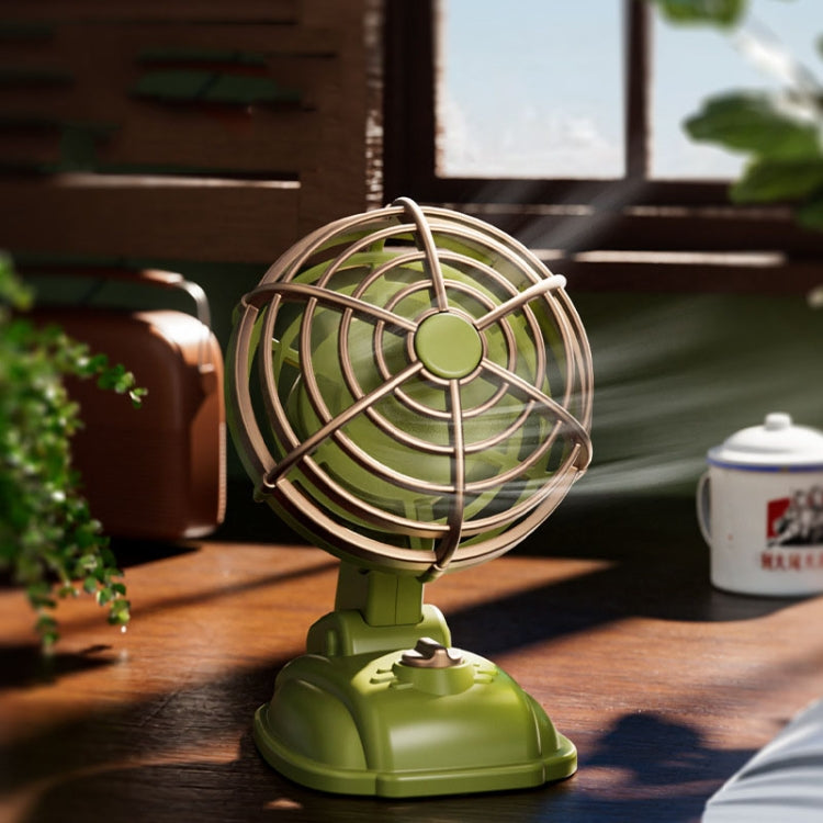 Mini Office Desktop Silent Electrical Fan Desktop Outdoor USB Retro Fan(Green) - Electric Fans by buy2fix | Online Shopping UK | buy2fix