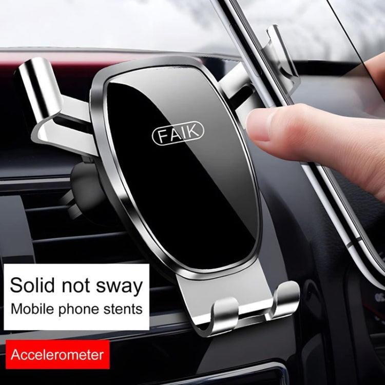 FAIK Car Cell Phone Holder Air Vent Triangle Gravity Sensor Car Phone Bracket, Color: Black Frosted Model - Car Holders by FAIK | Online Shopping UK | buy2fix