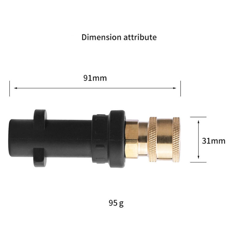 For Karcher K2-K7 Series High Pressure Washer Foam Lance Adapter, Specification: 1/4 Female Connector + 5 Nozzle - Car Washer & Accessories by buy2fix | Online Shopping UK | buy2fix