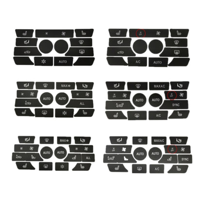 For BMW 5 Series/7 Series/X5/C6/F10/F01/F15 Air Conditioning Button Repair Sticker, Style: A 13pcs No OFF - Decorative Sticker by buy2fix | Online Shopping UK | buy2fix