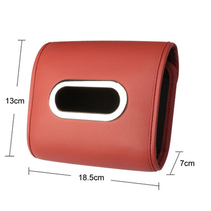 Auto Armrest Tissue Box Car Seat Back Hanging Napkin Pack Cover(Wine Red) - Tissue Boxes by buy2fix | Online Shopping UK | buy2fix