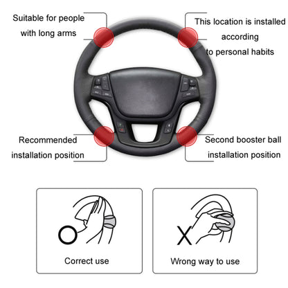 Automobile Multifunctional Bearing Steering Wheel Power Ball(Oval Black) - Steering Wheel Accessories by buy2fix | Online Shopping UK | buy2fix