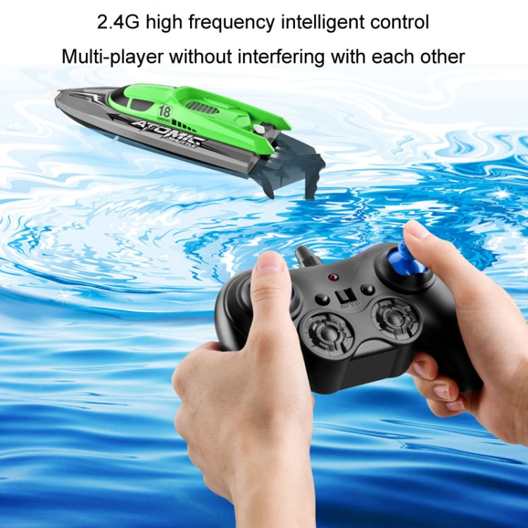 EB02 2.4G Wireless RC Boat Circulating Water-Cooled High-Speed Speedboat Racing Boat Model Toy(Green) - RC Boats by buy2fix | Online Shopping UK | buy2fix