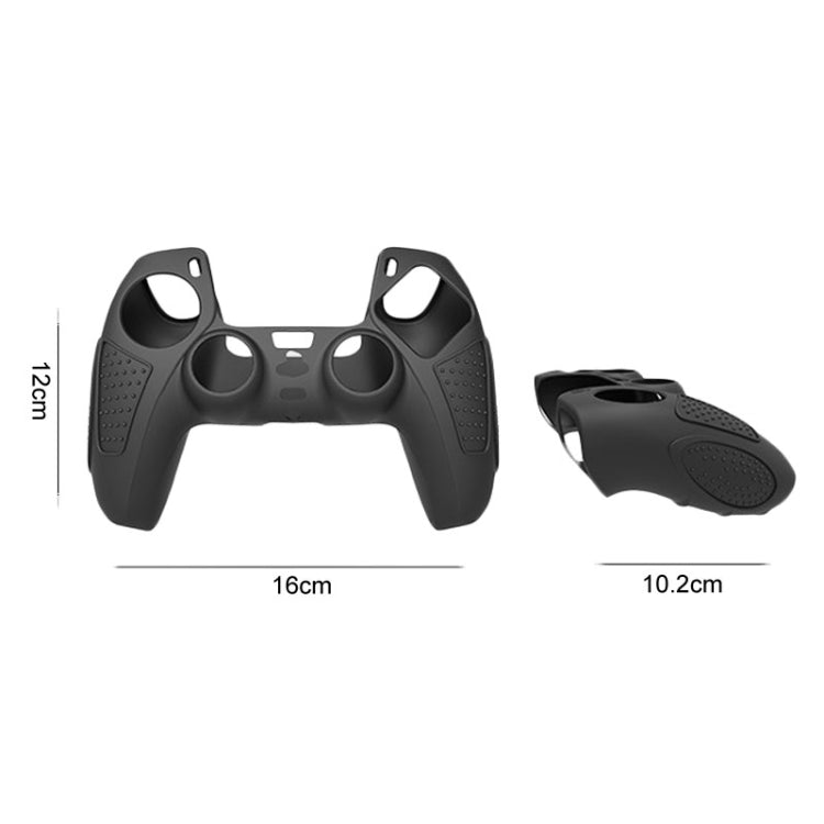 For PS5 Gamepad Silicone Protective Case Anti-Skid Soft Silicone Cover, Color: White+8 Hats - Cases by buy2fix | Online Shopping UK | buy2fix