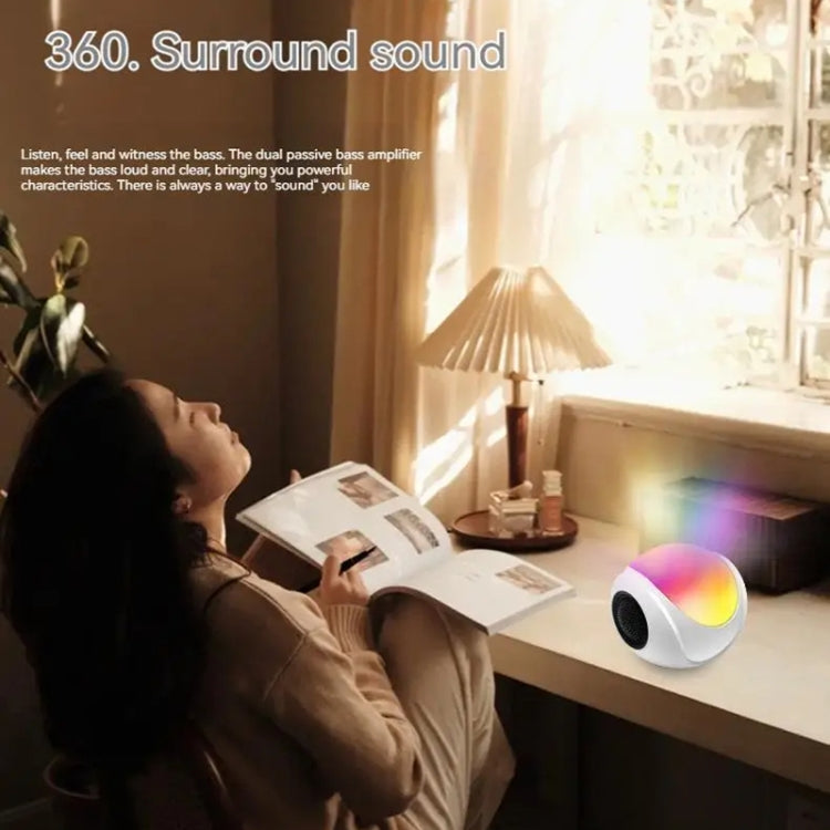 SY-688 TWS RGB Colorful Light Mini Card Bluetooth Speaker(White) - Mini Speaker by buy2fix | Online Shopping UK | buy2fix