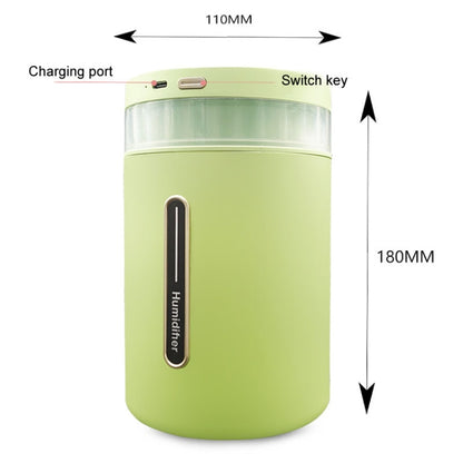 1L Home Humidifier Large Capacity Desk Aroma Mute Ambient Light Humidifier Charging Model(Green) - Air Purifiers & Accessories by buy2fix | Online Shopping UK | buy2fix