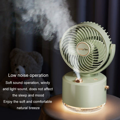 USB Charging Cooler Air Conditioning Fan Desktop Cooling Fan Swing Humidifier(Beige) - Electric Fans by buy2fix | Online Shopping UK | buy2fix