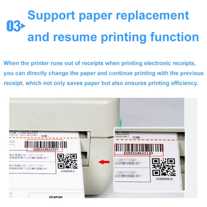 Xprinter XP-450B USB Port Supermarket Cashier Barcode Thermal Printer(US Plug) - Printer by Xprinter | Online Shopping UK | buy2fix