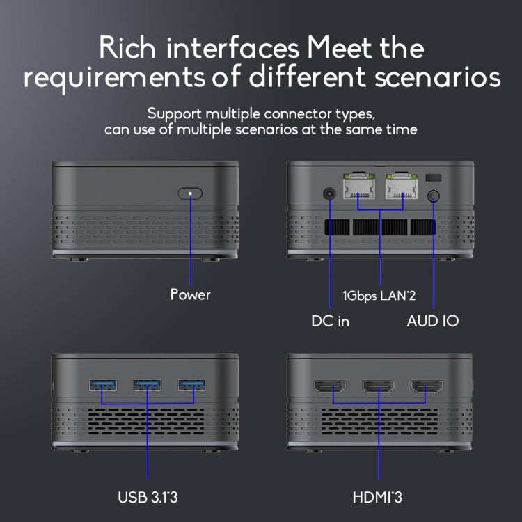 T9 Plus N100 DDR5 8G+512G EU Plug 12th Alder Lake Dual Gigabit LAN+3 HDMI 4K HD Pocket Mini PC - Windows Mini PCs by buy2fix | Online Shopping UK | buy2fix