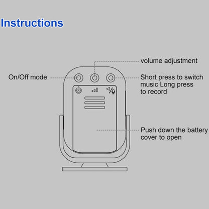 N911P Intelligent Infrared Sensor Recordable Doorbell Welcome Voice Prompt Loudspeaker - Sensor Doorbell by buy2fix | Online Shopping UK | buy2fix