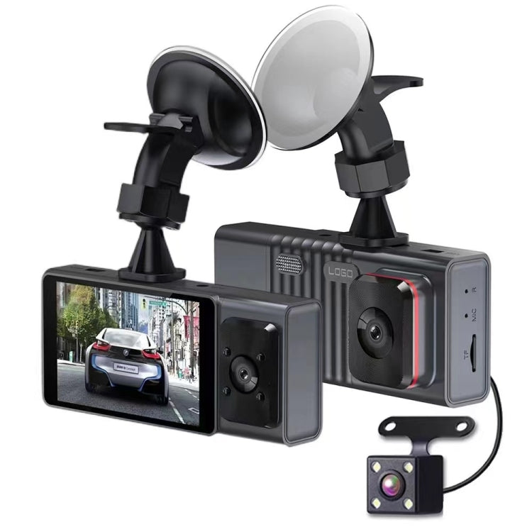 3 Camera Lens 3-inch IPS Screen WiFi Car Dash Cam 1080P Night Vision Dash Camera for Cars 32G - Car DVRs by buy2fix | Online Shopping UK | buy2fix