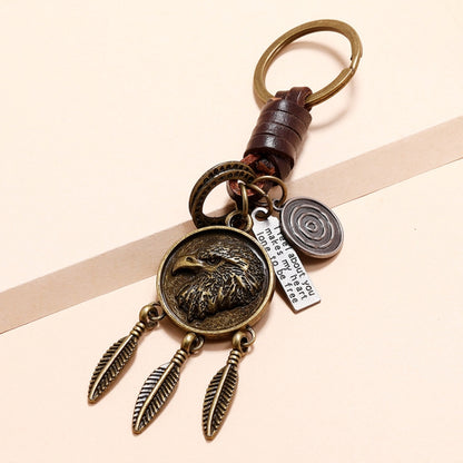 Eagle Retro Personality Pendant Simple Car Keychain Accessories - Key Rings by buy2fix | Online Shopping UK | buy2fix