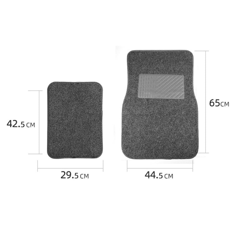 4pcs /Set Universal Car Foot Mats PVC Flocking Pads(Gray) - Floor Mats by buy2fix | Online Shopping UK | buy2fix