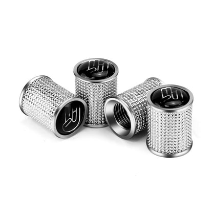 4pcs /Set Zinc Alloy Car Tire Modified Valve Cap(Silver) - Tire Valve Caps by buy2fix | Online Shopping UK | buy2fix