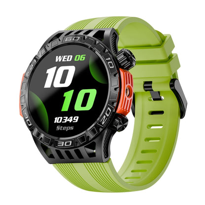 LOKMAT ZEUS6 PRO 1.46-Inch IP68 Waterproof SOS Flashlight Bluetooth Smart Watch(Yellow Green) - Smart Watches by LOKMAT | Online Shopping UK | buy2fix