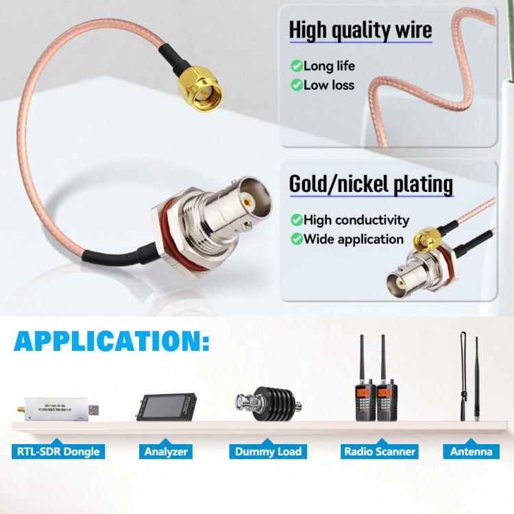 15cm SMA Male To BNC Waterproof Female RG316 Coaxial RF Adapter Cable - Connectors by buy2fix | Online Shopping UK | buy2fix