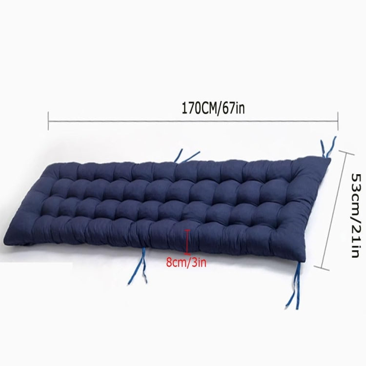 170 x 53 x 8cm Thickened Printed Hooded Strap Home Patio Lounger Mat(Lotus) - Cushions & Pillows by buy2fix | Online Shopping UK | buy2fix