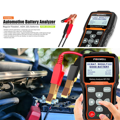 FOXWELL BT705 12V 24V Car Battery Test Analyzer Cranking and Charging System Test - Electronic Test by FOXWELL | Online Shopping UK | buy2fix