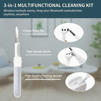 5pcs SM-116 3-in-1 Multifunctional Bluetooth Earphone Cleaning Pen Keyboard Cleaning Brush Set(White) - Other Accessories by buy2fix | Online Shopping UK | buy2fix