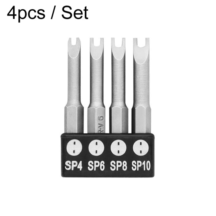 4pcs / Set U-Shaped Chrome Vanadium Steel Bit Set Appliance Repair Electrical Drill Accessories With Magnetic - Drill & Drill Bits by buy2fix | Online Shopping UK | buy2fix