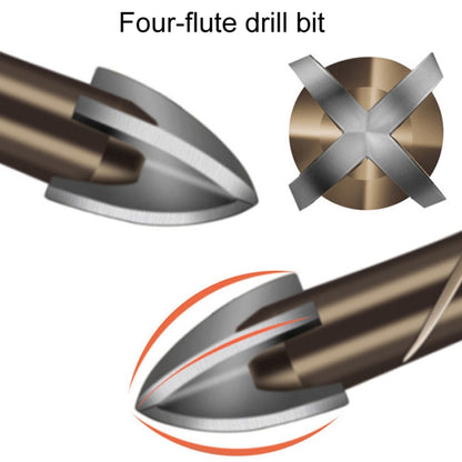 3mm Hexagonal Shank Spiral Flute Cross Alloy Drill Bits Glass Tile Four Edge Drivers - Drill & Drill Bits by buy2fix | Online Shopping UK | buy2fix