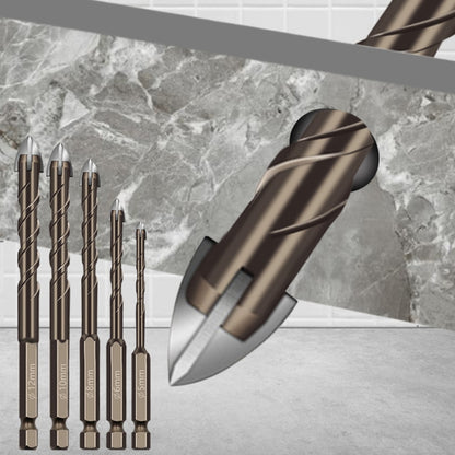 3mm Hexagonal Shank Spiral Flute Cross Alloy Drill Bits Glass Tile Four Edge Drivers - Drill & Drill Bits by buy2fix | Online Shopping UK | buy2fix