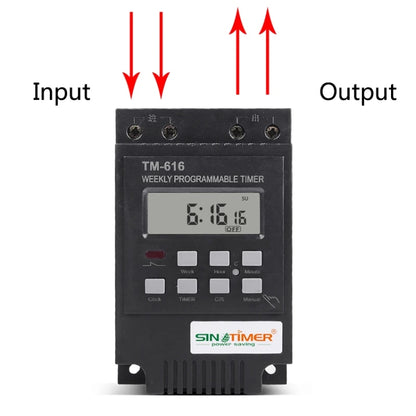 SINOTIMER TM616B-2 220V 30A Weekly Programmable Digital Timer Switch Relay Control - Switch by SINOTIMER | Online Shopping UK | buy2fix