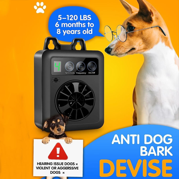 K6 Digital Display Intelligent Ultrasonic Barking Control Device Dog Training Device Repellent Device(Black) - Training Aids by buy2fix | Online Shopping UK | buy2fix