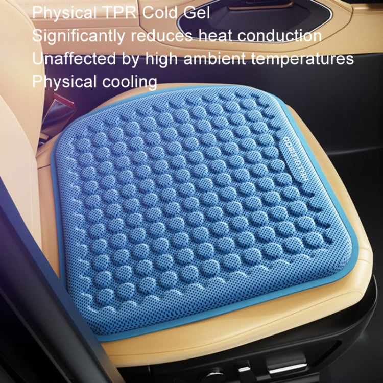 HELLOLEIBOO Car Gel Ice Cushion Four Seasons Universal Breathable Seat Cushion, Color: Cushion+Backrest Double Layer Gray - Seat Accessories by HELLOLEIBOO | Online Shopping UK | buy2fix