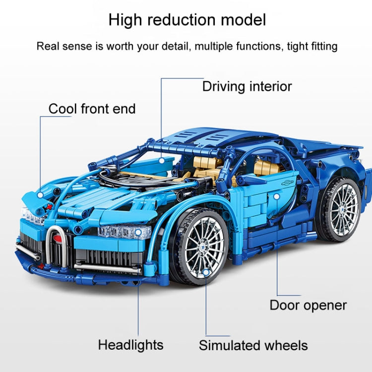 SEMBO 701954 1:14 Sports Racing Car Model Building Blocks Puzzle Assembly Children Toy - Building Blocks by SEMBO | Online Shopping UK | buy2fix