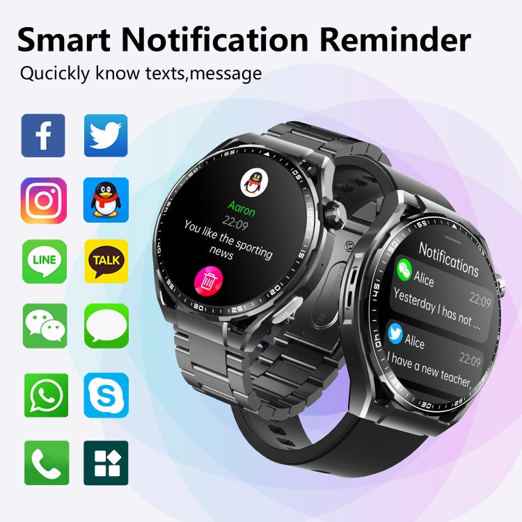 F200 Smart Health Watch ECG Electrocardiogram Blood Sugar Monitoring 1.55 Inch Round Screen, Color: Black Bamboo - Smart Watches by buy2fix | Online Shopping UK | buy2fix