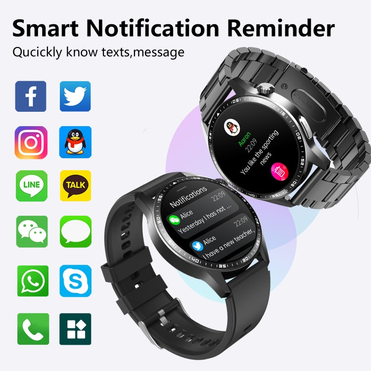 F400  1.55 Inch Screen Smart Watch Support ECG/ Blood Oxygen / Blood Sugar / 150+ Sports Mode, Color: Black Milan - Smart Watches by buy2fix | Online Shopping UK | buy2fix