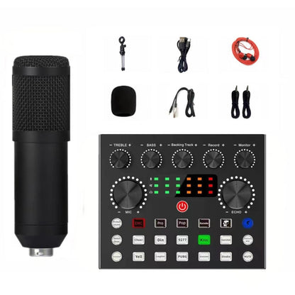 V8S Audio Mixer Live Voice Changer External Sound Card, Color: Black Triangle Set - Live Sound Effects Processors by buy2fix | Online Shopping UK | buy2fix